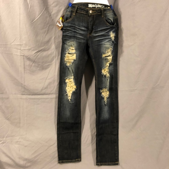 Machine Denim - MACHINE Brand Distressed Stretch Skinny Jeans